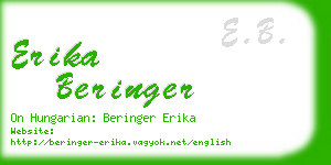 erika beringer business card